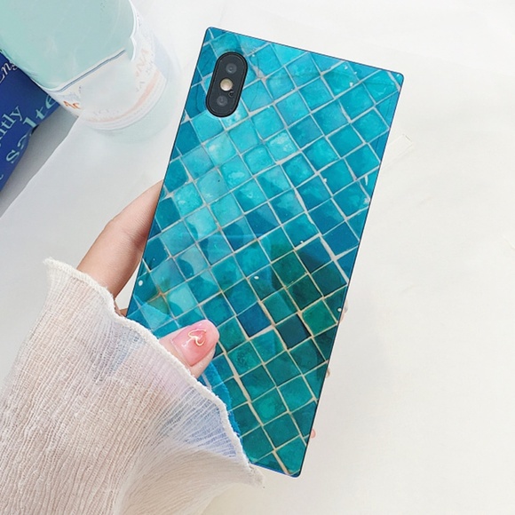 Accessories - NEW iPhone Max/XR/X/XS/7/8/Plus Blue Square case